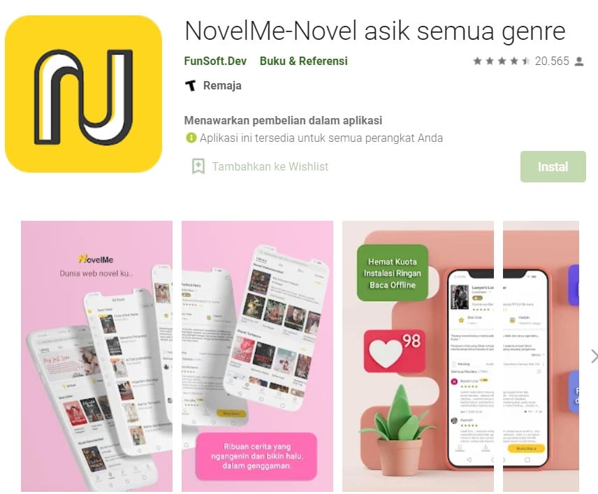 aplikasi NovelMe