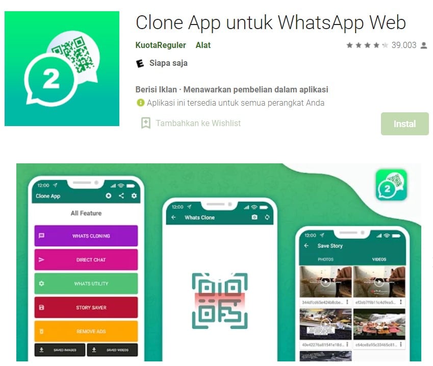 Cara Mendownload Aplikasi WA Clone App