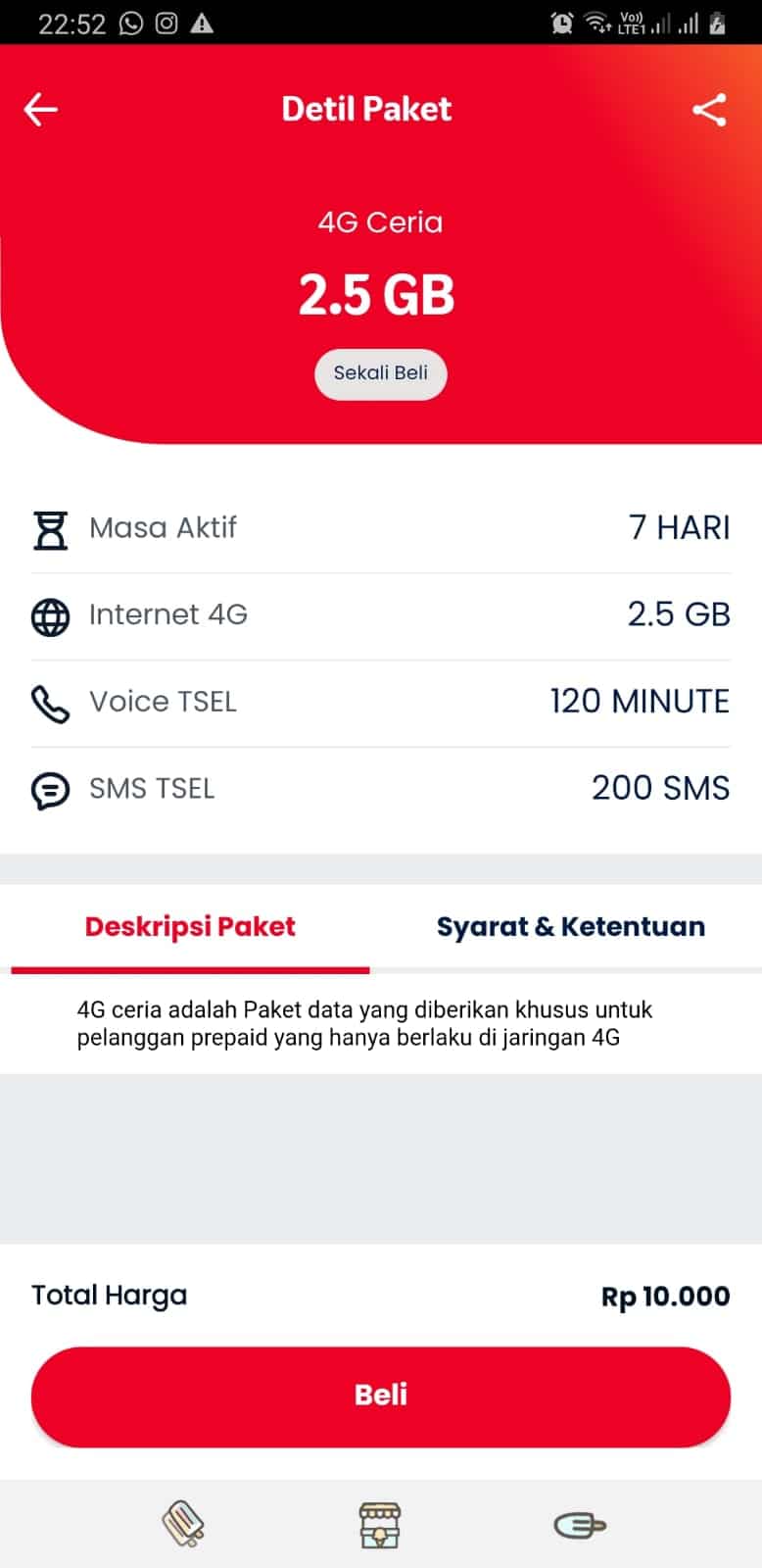 Cara Mendapatkan Paket 4G Ceria Telkomsel