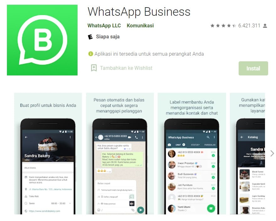 aplikasi WhatsApp Business