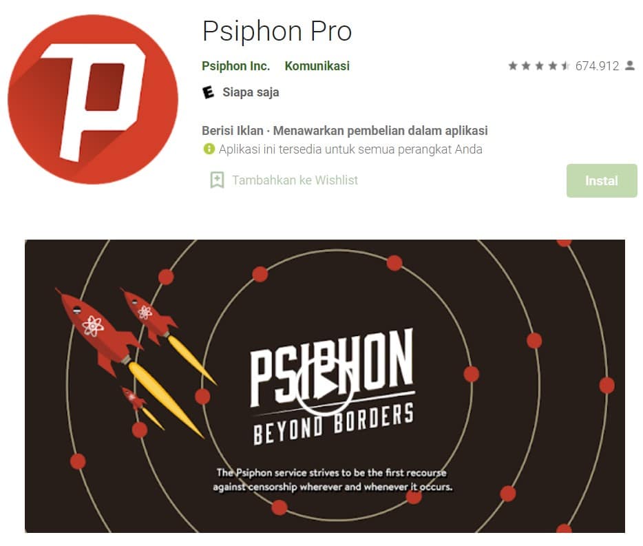 aplikasi Psiphon Pro