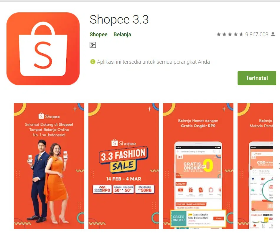 aplikasi Shopee 